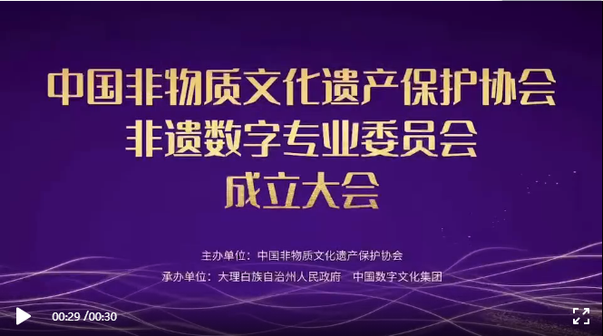 中国非物质文化遗产保护协会非遗数字专业委员会成立大会