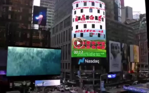 福鼎白茶再登“世界第一大屏”：美国纽约时代广场