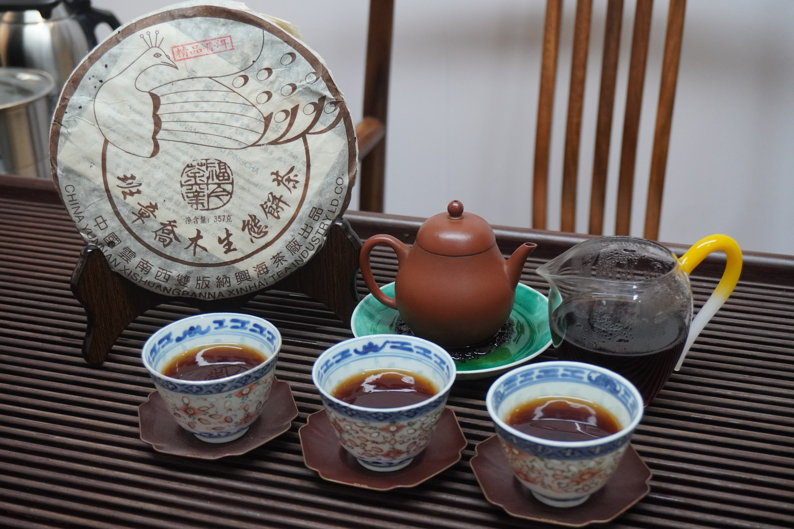 2004年班章D堆：福今孔雀班章系列熟茶，不可复制的经典！