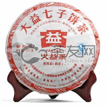 2012年大益 普知味熟饼 201批 熟茶 357克