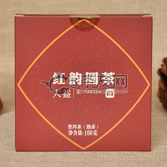 2014年大益 红韵圆茶 熟茶 100克