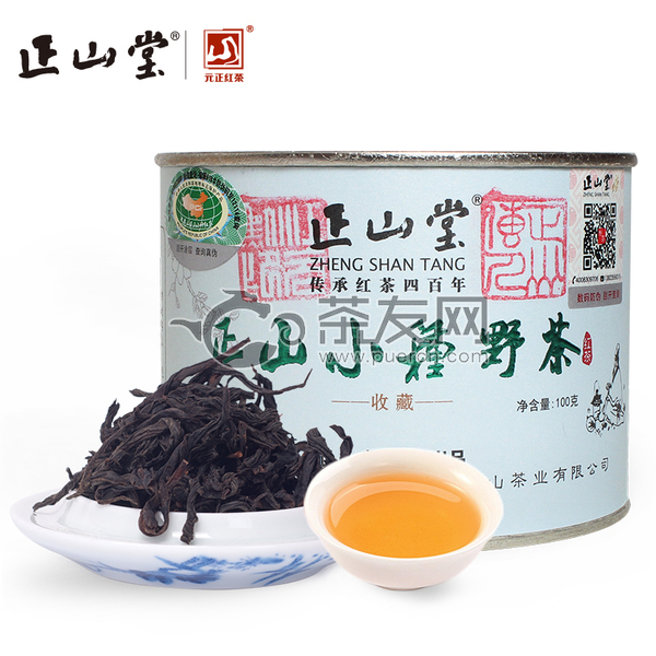 正山堂茶业 正山小种野茶 特级红茶 100克/罐
