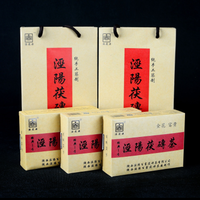 2015年百富茯茶 经典14手筑 泾阳茯砖黑茶 320克