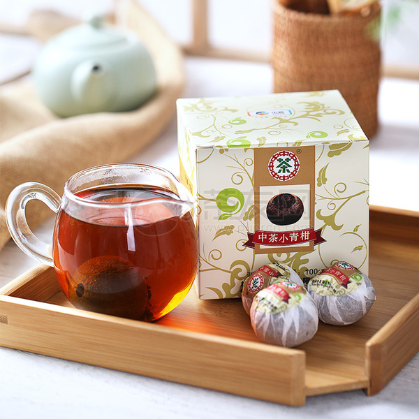 2020年中茶六堡茶 中茶小青柑 再加工茶 100克