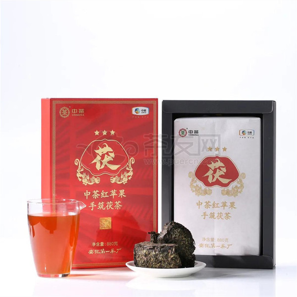 2021年中茶 中茶红苹果 黑茶 880克