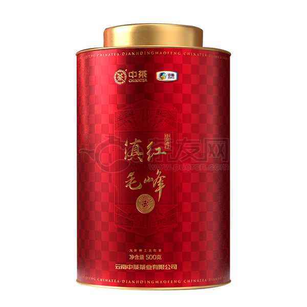 2021年中茶滇红 滇红毛峰 大叶种工夫红茶 500克