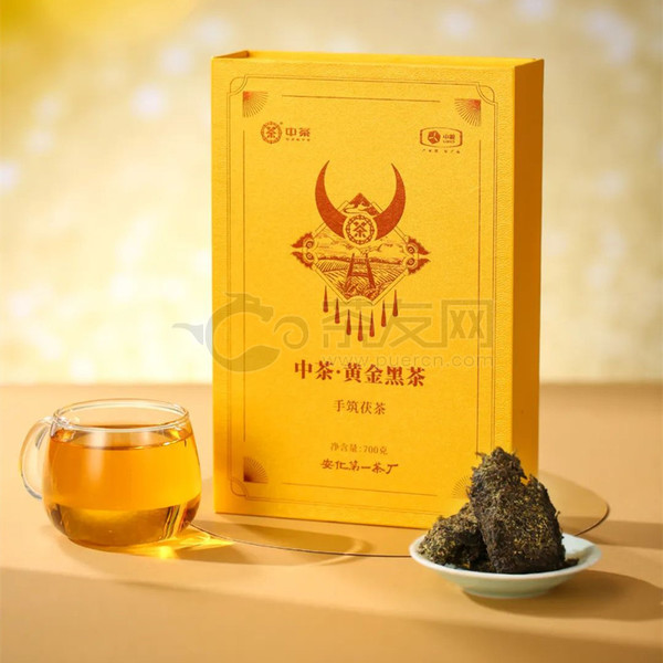 2022年中茶 中茶黄金黑茶·手筑茯茶 黑茶 700克